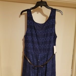 Gorgeous Dark Blue Lace Summer Dress
